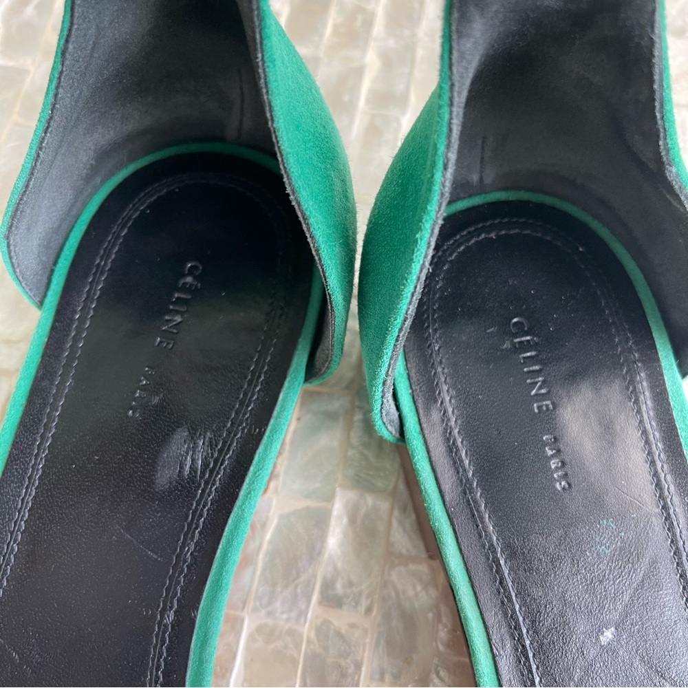 CÉLINE Paris suede green sandals - Picture 5 of 12